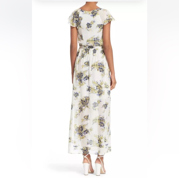 Joie White and Blue Sundress with Slit - Picture 3 of 10